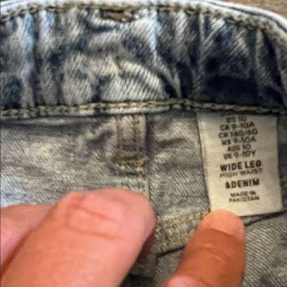 H&M girls Wide Leg Denim Jeans size 10 - Picture 2 of 4
